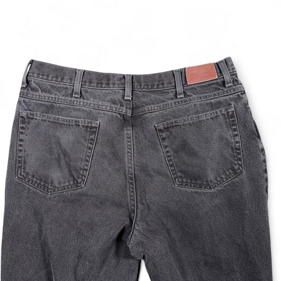 LL Bean Jeans Mens 34x30 Black Classic Fit Denim Outdoor Cotton Gorpcore Y2K - Picture 6 of 9